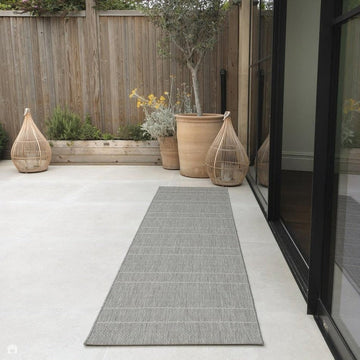 Patio PAT03 Stripe Modern Durable Stain-Resistant Weatherproof Flatweave In-Outdoor Beige/Cream Runner-Asiatic Carpets-Rug Love - The Most Loved Rug Store